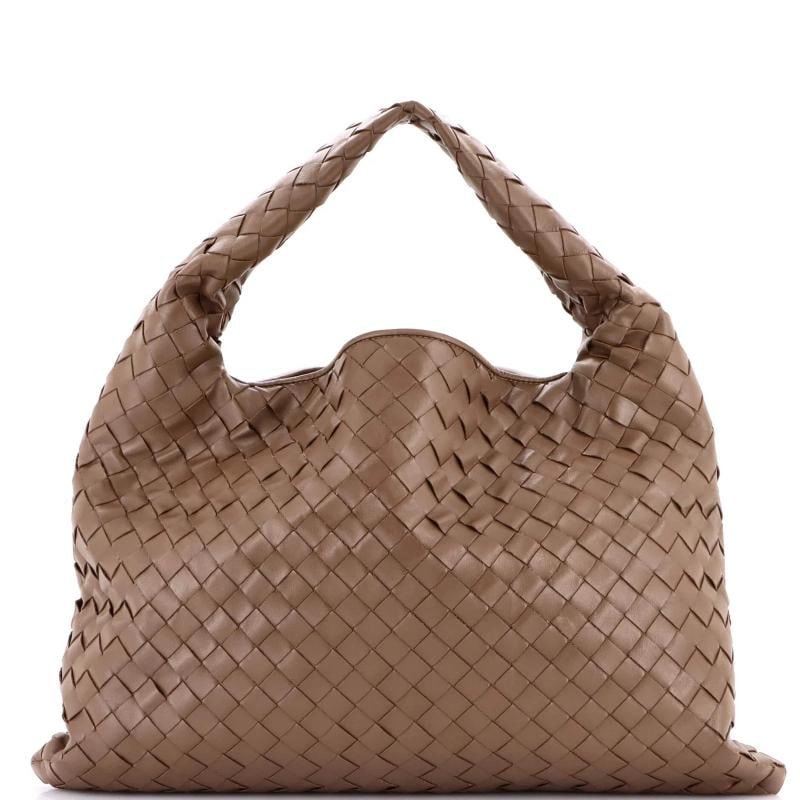 Bottega Veneta Hop Hobo Intrecciato Leather Small: Condition: Pre-owned - Good,Brand: Bottega Veneta,Exterior Material: Leather,Style: Hobos,Exterior Color: Brown,Department: Women,Size: Small,Accessories: Dust Bag 