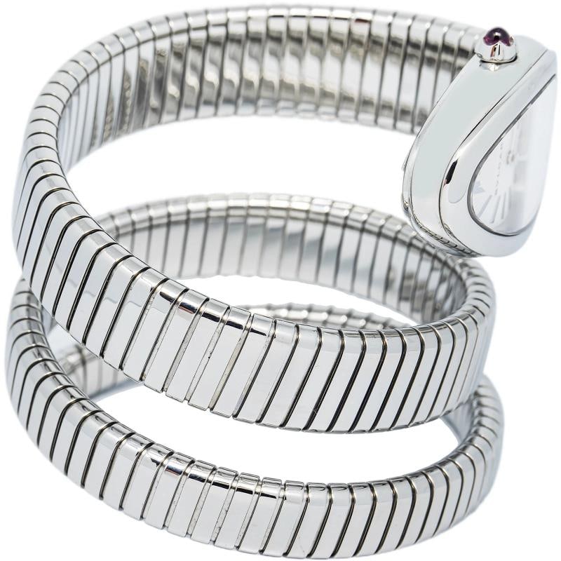 Bvlgari Serpenti SP35S Stainless Steel White Dial Quartz Ladies Watch 35mm - 3