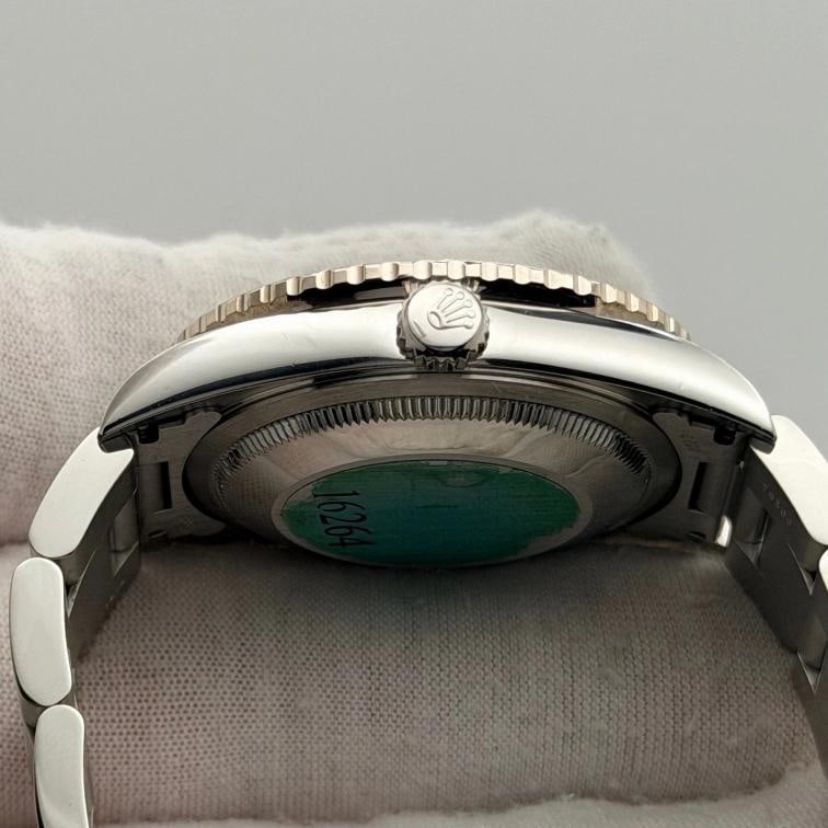 Rolex Datejust Thunderbird Turn O Graph 16264 36mm Blue Dial 18K Gold Steel - 7