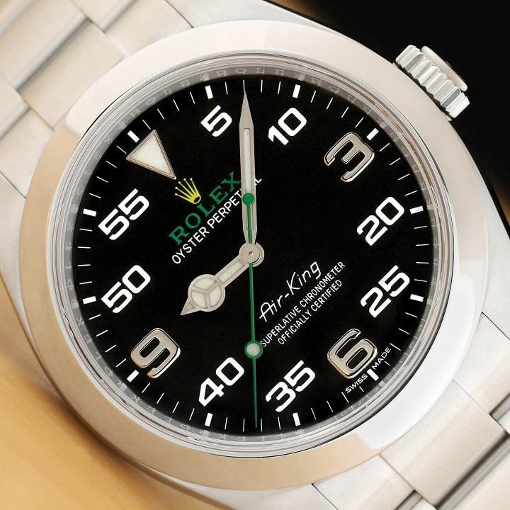 2018 CARD ROLEX AIR-KING 116900 GREEN BLACK ARABIC STAINLESS STEEL 40MM WATCH: Condition: Pre-owned - Good,Bezel Color: Silver,Max Wrist Size: 7.26-7.5 in,Number of Jewels: 31 Jewels,Indices: Arabic Numerals,Year Manufactured: 2010-2019,Bezel: Stainless Steel Smooth Bezel,Band/S