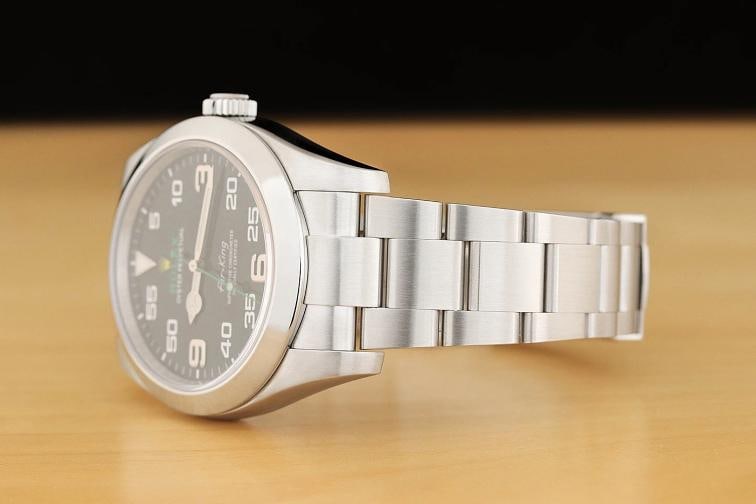 2018 CARD ROLEX AIR-KING 116900 GREEN BLACK ARABIC STAINLESS STEEL 40MM WATCH - 4