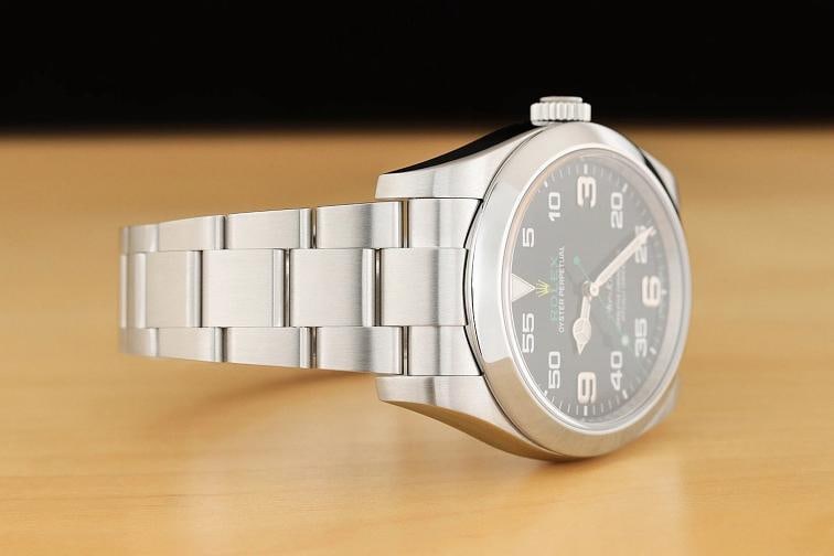 2018 CARD ROLEX AIR-KING 116900 GREEN BLACK ARABIC STAINLESS STEEL 40MM WATCH - 8