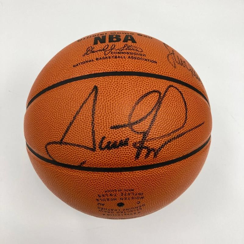 Michael Jordan Scottie Pippen & Dennis Rodman Official Game Basketball JSA COA - 4