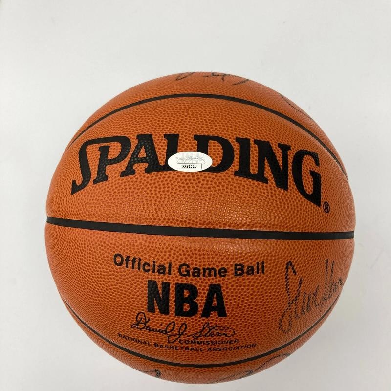 Michael Jordan Scottie Pippen & Dennis Rodman Official Game Basketball JSA COA - 5