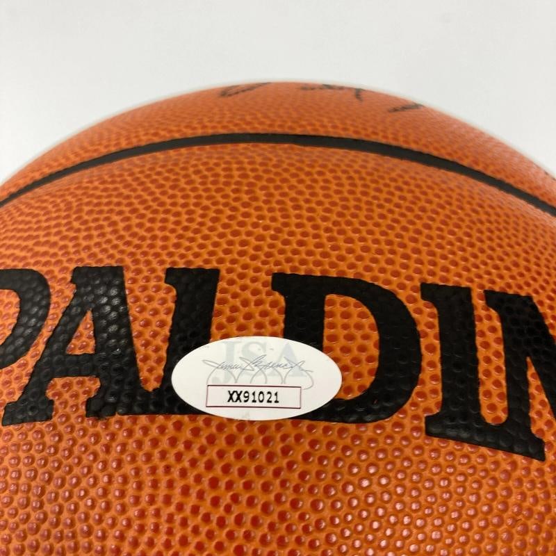 Michael Jordan Scottie Pippen & Dennis Rodman Official Game Basketball JSA COA - 6