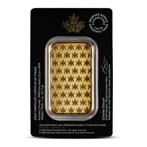 1 oz (RCM) Royal Canadian Mint Gold Bar (New w/ Assay) - 2