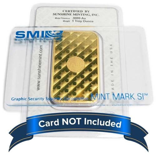 1 Troy oz Sunshine Mint Gold Bar .9999 Fine Sealed In Assay Mint Mark SI - 5