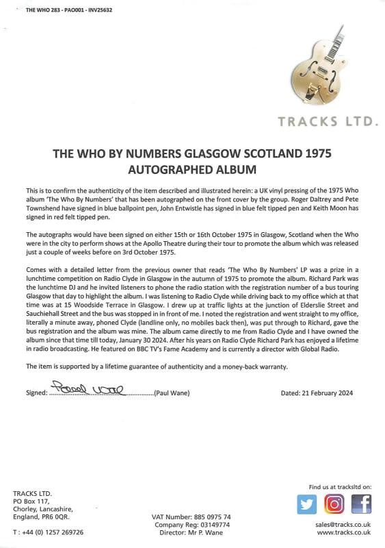 The Who (4) Moon, Entwistle, Townshend & Daltrey Signed Album Cover BAS - 7