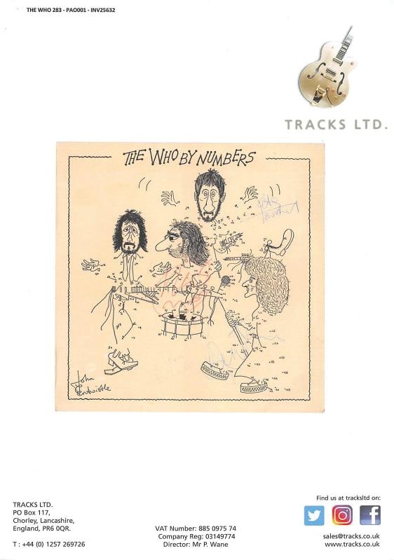 The Who (4) Moon, Entwistle, Townshend & Daltrey Signed Album Cover BAS - 9