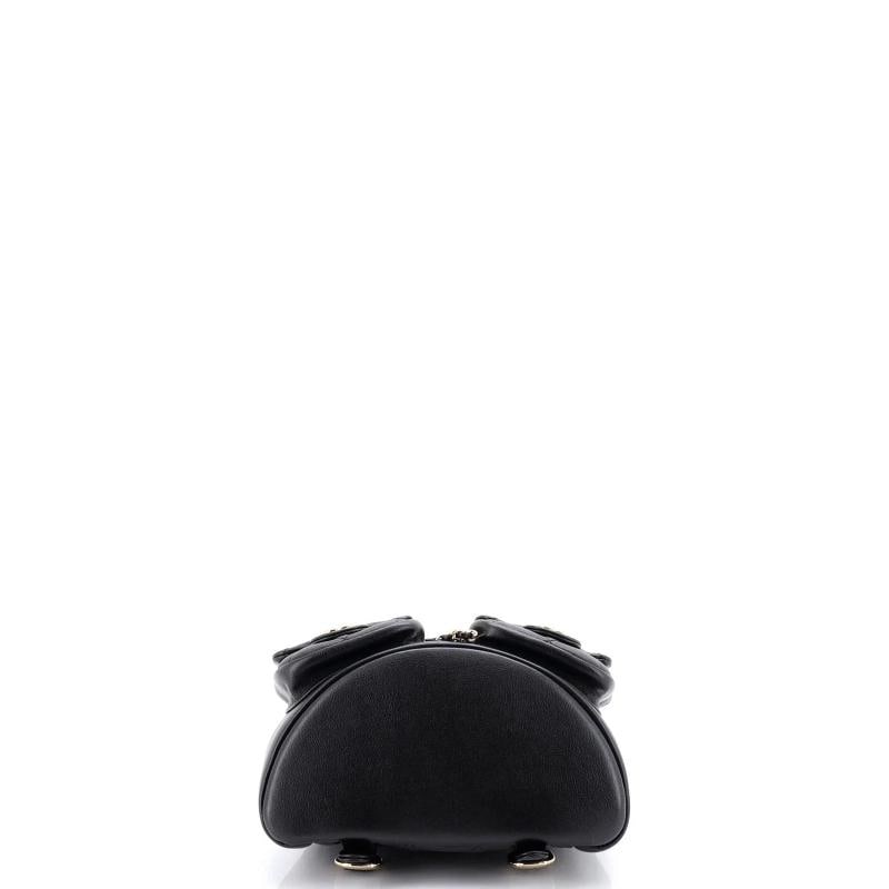 Chanel Duma Pockets Drawstring Backpack Quilted Calfskin Small - 4
