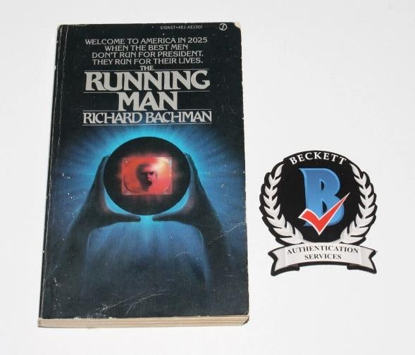 STEPHEN KING SIGNED 'THE RUNNING MAN' 1ST EDITION PRINTING BOOK RICHARD BACHMAN Beckett - 4