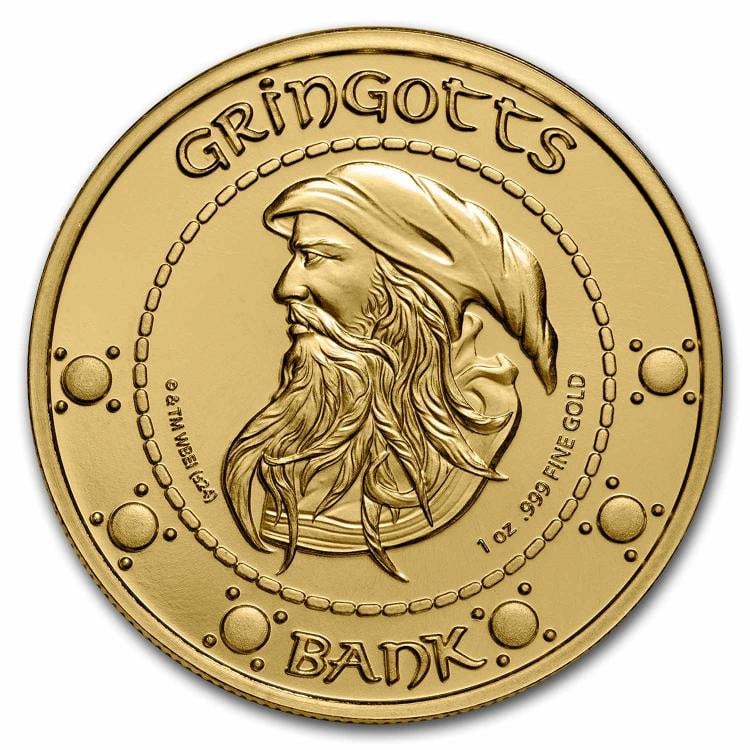 Harry Potter 1 oz Gold Currency: Gringotts Galleon Round - 2