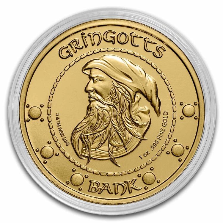 Harry Potter 1 oz Gold Currency: Gringotts Galleon Round - 4