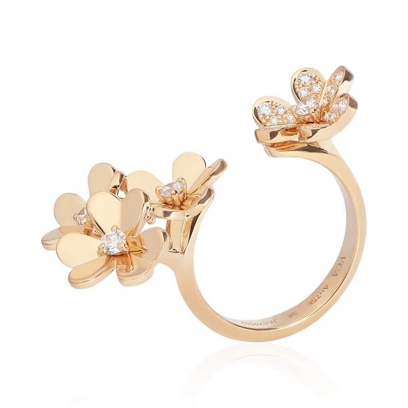 Van Cleef & Arpels Frivole Between The Finger Ring in 18k Yellow Gold 0.37 CTW - 5