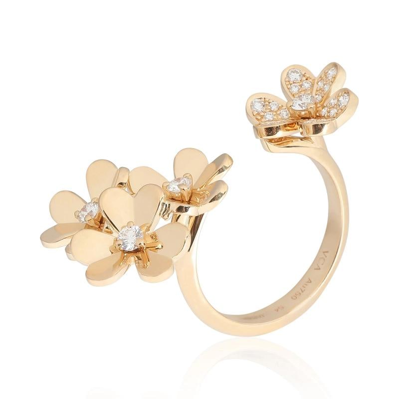 Van Cleef & Arpels Frivole Between The Finger Ring in 18k Yellow Gold 0.37 CTW - 7
