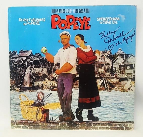 ROBIN WILLIAMS & SHELLEY DUVALL Signed "POPEYE" Soundtrack Album Beckett & JSA: Country of Origin: United States,Industry: Music,Original/Reproduction: Original