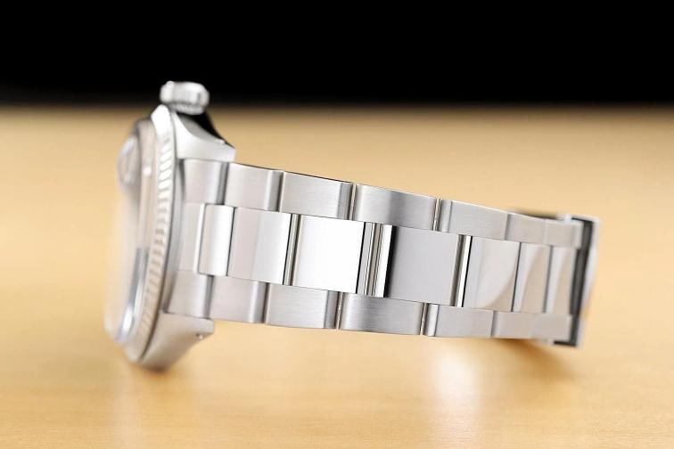 ROLEX MENS DATEJUST 16014 GRAY ROMAN DIAL 18K WHITE GOLD STAINLESS STEEL WATCH - 5