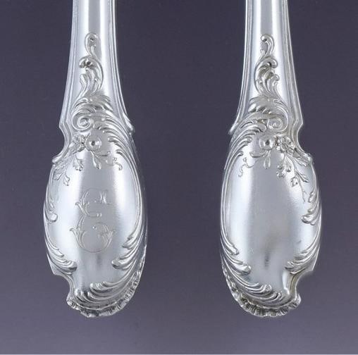 c1900 Fab German Bruckmann Sons Silver 40pc Fish Set w Serving Pieces E Mono - 2