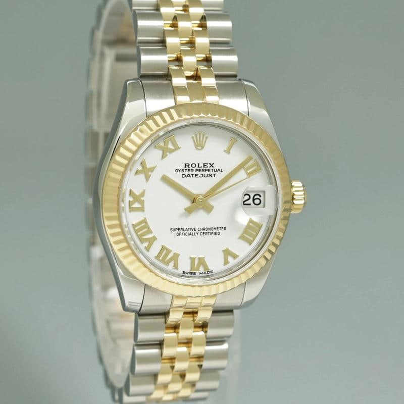 2019 Mint Ladies Rolex DateJust MidSize 31mm Jubilee White Roman 178273 Watch - 3
