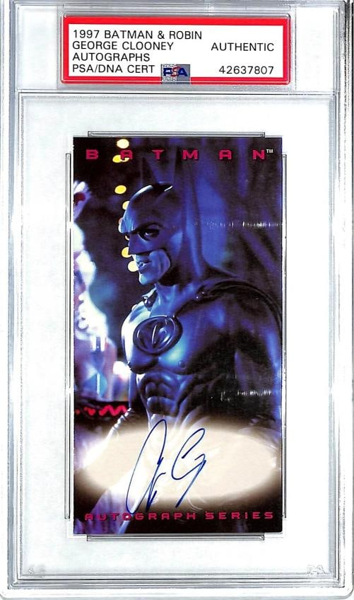 GEORGE CLOONEY Signed Auto 1997 Fleer Skybox Batman & Robin Card PSA/DNA Slabbed (1 of 3)