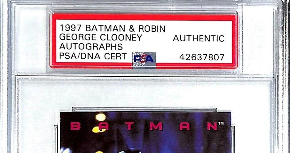 GEORGE CLOONEY Signed Auto 1997 Fleer Skybox Batman & Robin Card PSA/DNA Slabbed - 2