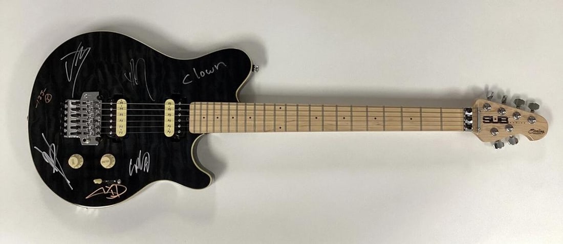 Slipknot Band Signed Guitar Clown Crahan Autograph Corey Taylor +5 Sigs JSA - 2