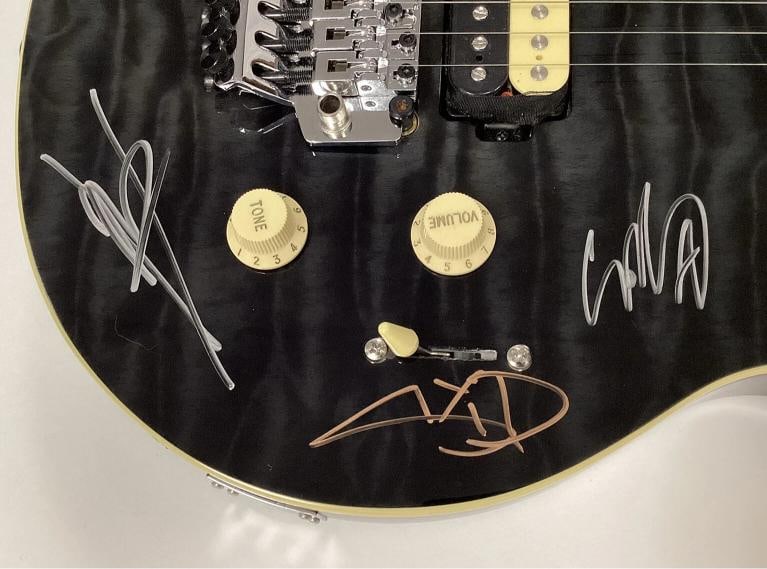 Slipknot Band Signed Guitar Clown Crahan Autograph Corey Taylor +5 Sigs JSA - 6
