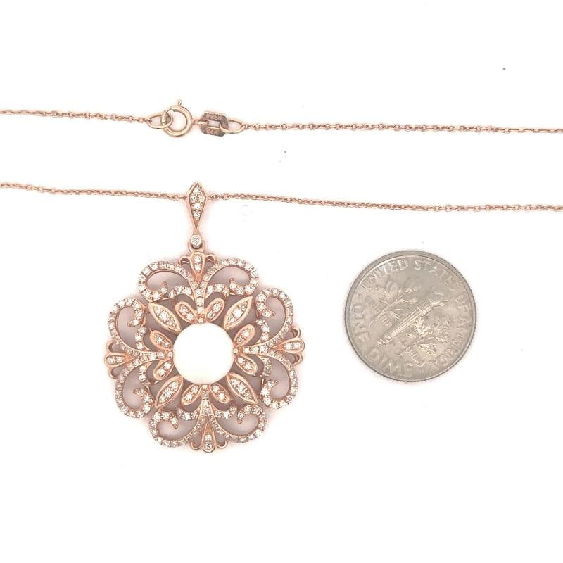 Vintage Effy Jewelry Diamond and Opal Necklace In 14K Rose Gold - 6