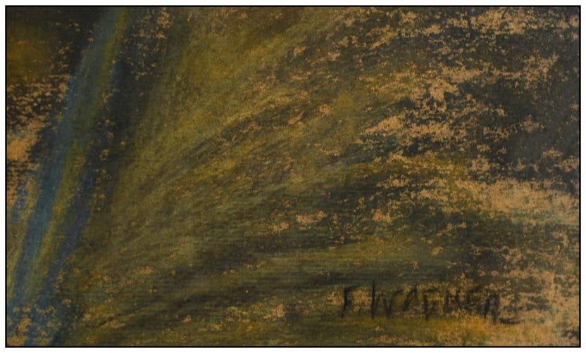 Frederick R Wagner Pastel Painting Original Water Landscape Signed Framed Art - 3