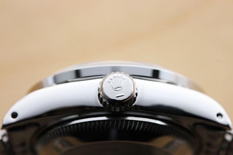 ROLEX LADIES DATEJUST 69174 BLUE DIAMOND SAPPHIRE 18K WHITE GOLD STEEL WATCH - 7