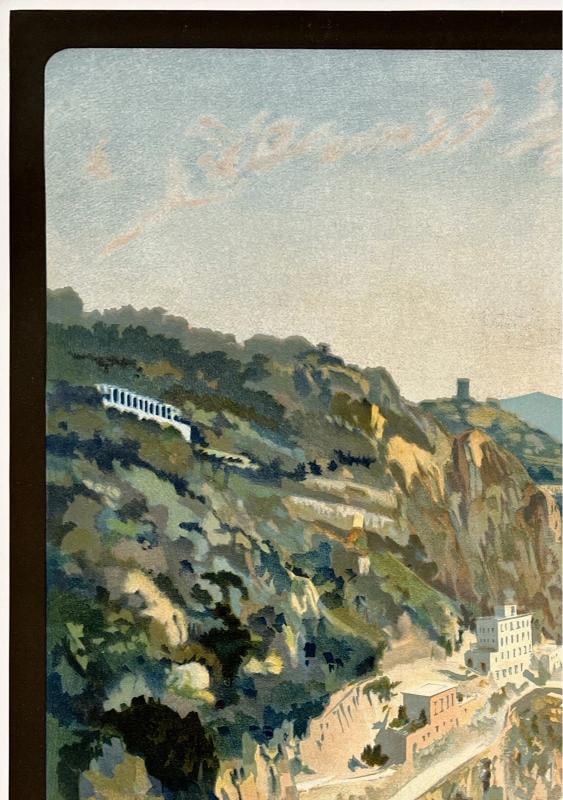 Original Vintage Poster AMALFI ITALIA Italy Italian Travel Tourism LINEN - 2