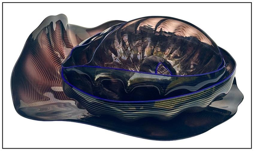 Dale Chihuly Large Original 5 Piece Seaform Macchia Set Hand Signed Blown Glass - 3