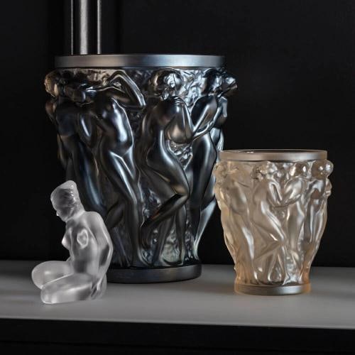 NEW LALIQUE CRYSTAL BACCHANTES LARGE VASE BRONZE #10547300 BRAND NIB - 2