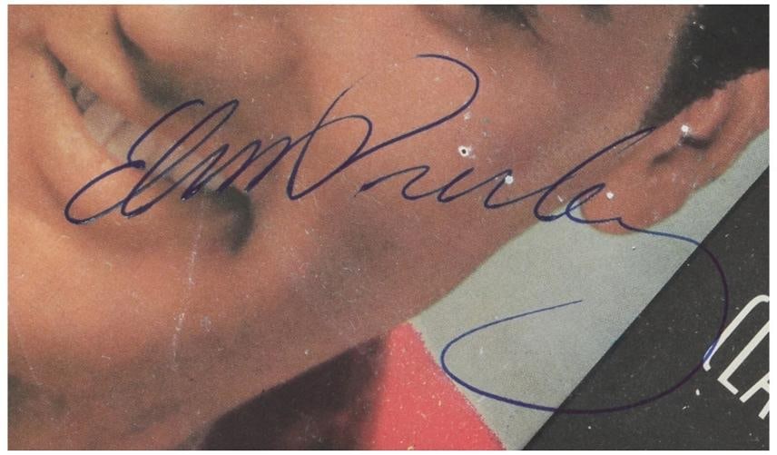 Elvis Presley Signed Sentimental Me/No More (La Poloma) 45 Record Album JSA COA - 3