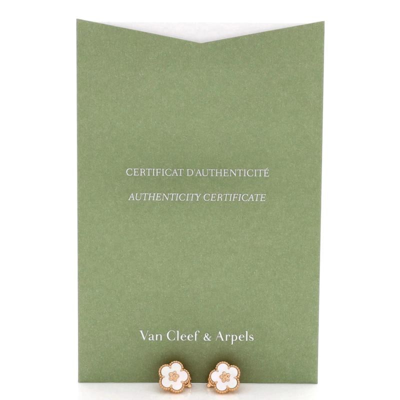 Van Cleef & Arpels Lucky Spring Plum Blossom Stud Earrings 18K Rose Gold - 2