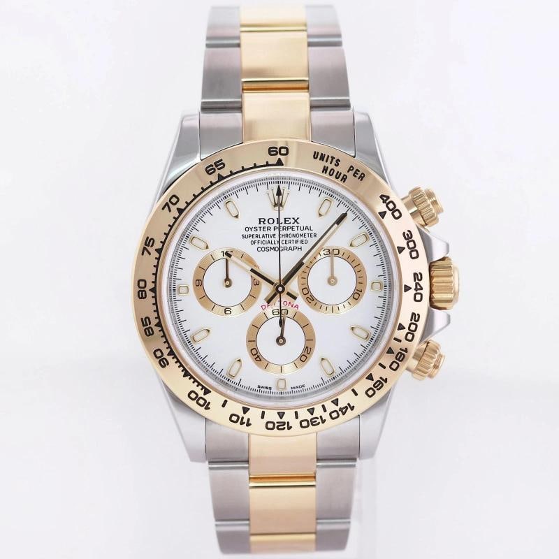 2021 MINT Rolex Daytona 116503 White Chronograph Two Tone Gold Steel Watch Box - 2
