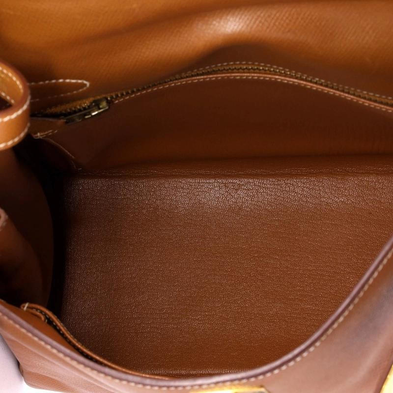 Hermes Kelly Handbag Brown Courchevel with Gold Hardware 28 - 5