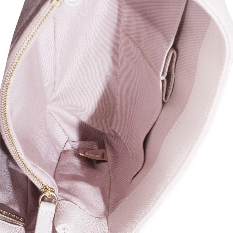 Chanel Light Pink Quilted Caviar Medium Coco Top Handle Handbag - 2