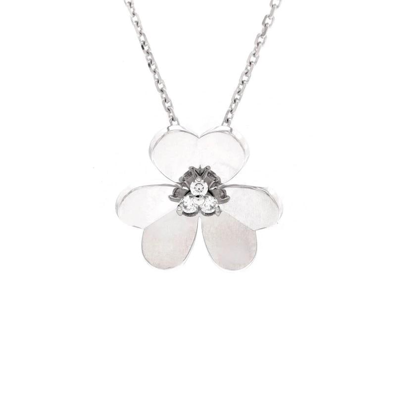 Van Cleef & Arpels Frivole Pendant Necklace 18K White Gold with Diamonds Large: Condition: Pre-owned - Good,Brand: Van Cleef & Arpels,Main Stone: Unknown,Metal: 18K White Gold,Metal Purity: 18K,Style: Pendant,Type: Necklace,Color: White Gold,Material: 18K White Gold, Diamond