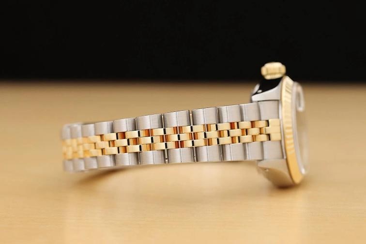 ROLEX LADIES DATEJUST 69173 GRAY JUBILEE 18K YELLOW GOLD STAINLESS STEEL WATCH - 8