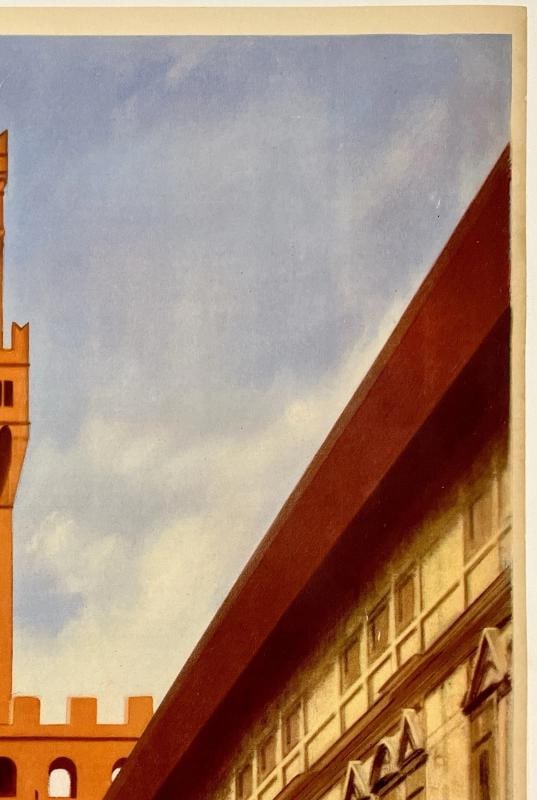 Original Vintage Poster FIRENZE Florene Italy Italian Travel Tourism LINEN - 3