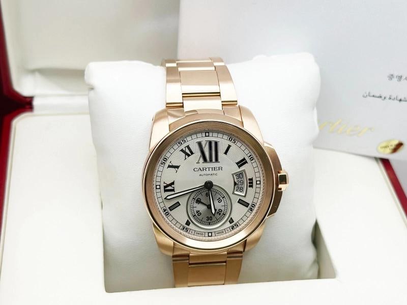 Cartier Calibre W7100018 42mm Ref 3300 18K Rose Gold Box Paper - 2
