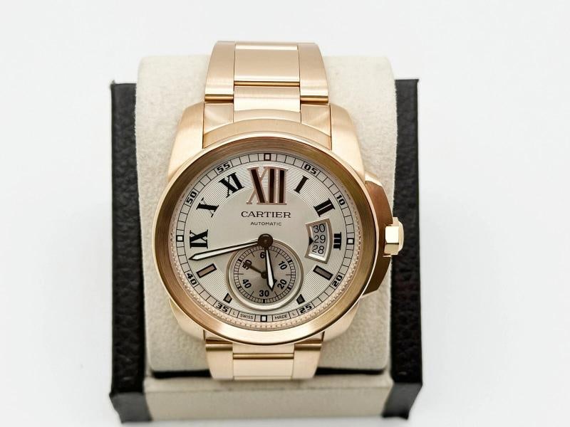 Cartier Calibre W7100018 42mm Ref 3300 18K Rose Gold Box Paper - 3