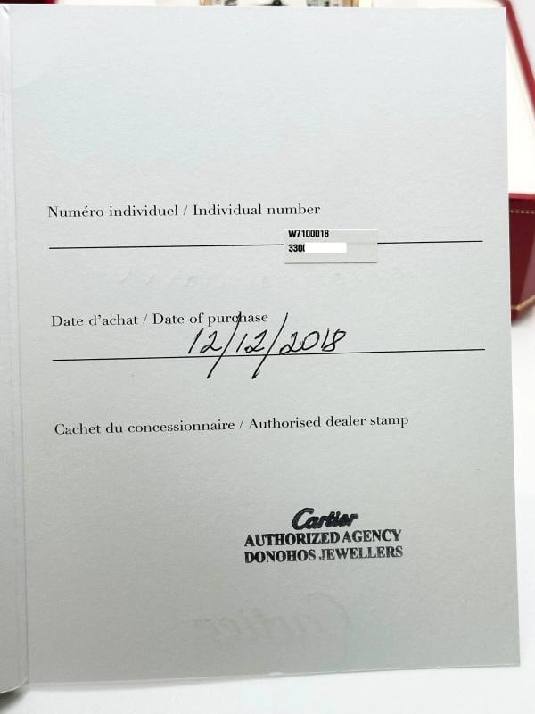 Cartier Calibre W7100018 42mm Ref 3300 18K Rose Gold Box Paper - 4