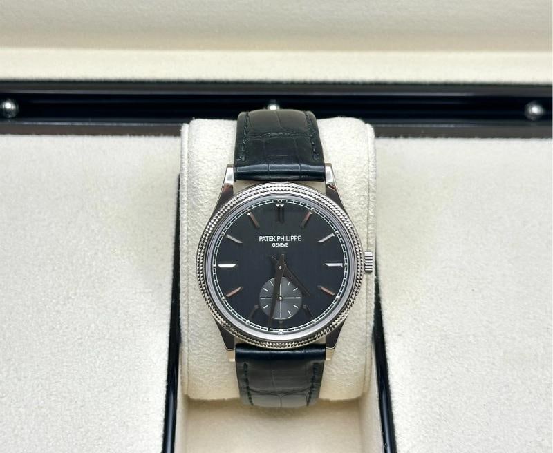 Patek Philippe Calatrava 6119G-001 39mm Charcoal Gray Dial 18K Gold Box Paper - 2