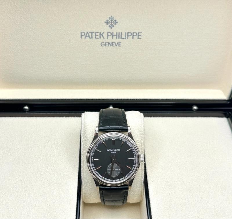 Patek Philippe Calatrava 6119G-001 39mm Charcoal Gray Dial 18K Gold Box Paper - 4