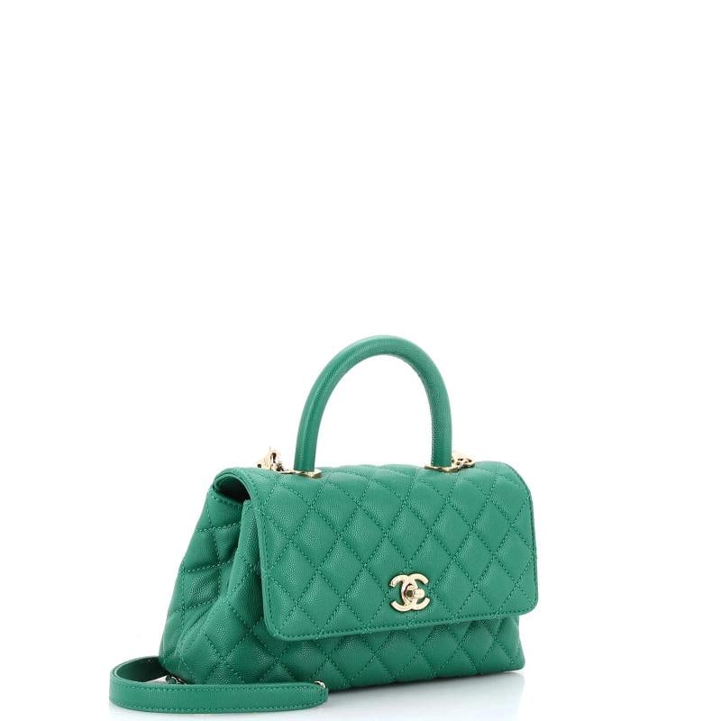 Chanel Coco Top Handle Bag Quilted Caviar Mini - 2