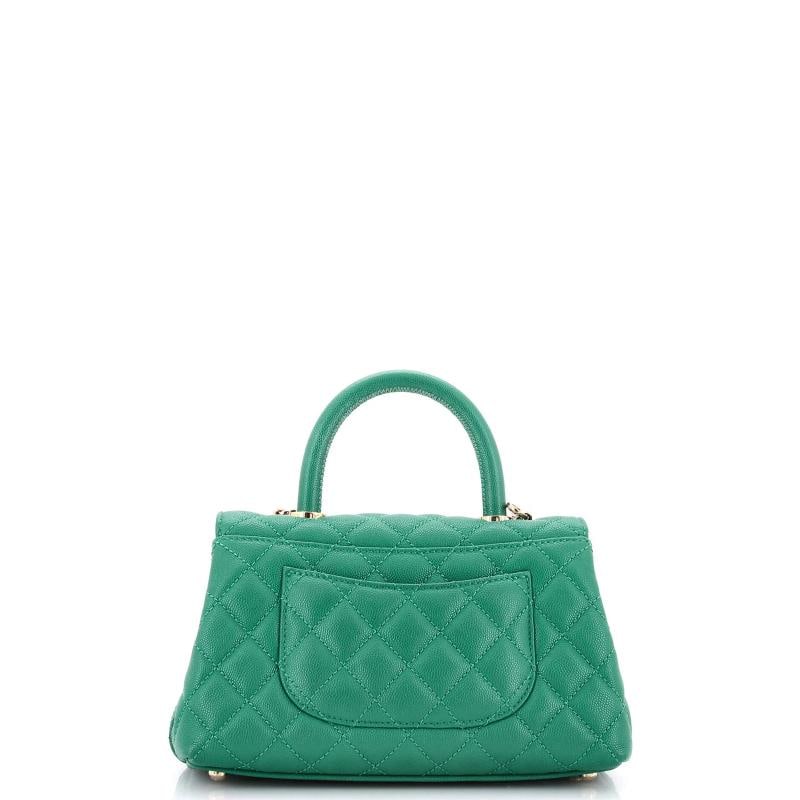 Chanel Coco Top Handle Bag Quilted Caviar Mini - 3