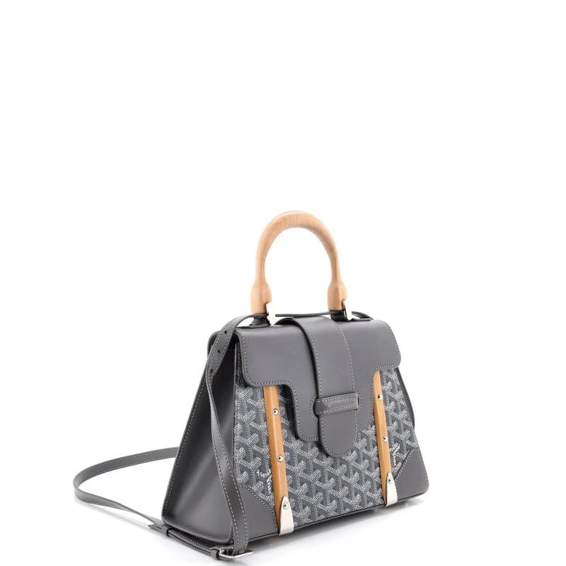 Goyard Saigon Top Handle Bag Coated Canvas with Leather PM - 2