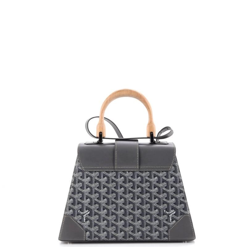 Goyard Saigon Top Handle Bag Coated Canvas with Leather PM - 3